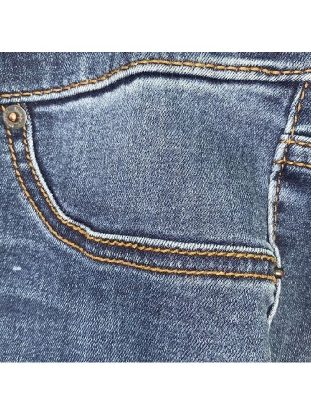 Westport Womens Pull-On Denim Jeans Size 10 Stretch Waistband Dark Wash - Picture 6 of 11